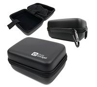 DURAGADGET Black Hard Shell EVA Box Case with Carabiner Clip & Twin Zips - Compatible with Snapchat Snapshot Donut-Shaped Dual-Lens Mini Camera