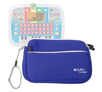 DURAGADGET Blue "Travel" Water Repellent Neoprene Case With Front Zip Compartment - Suitable for VTech My 1st Tablet 139453 pink / 139403 blue and Oregon Scientific Barbie Fashion Tablet