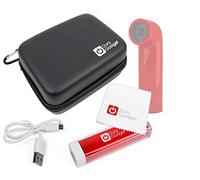 DURAGADGET HTC RE Camera Case Bundle Kit - Premium Quality Hard EVA Shell Case / Box with Carabiner Clip & Twin Zips in Black for HTC RE Camera + BONUS Powerbank and Cleaning Cloth!