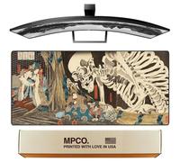 DURAGLYDE Skeleton Spectre by Utagawa Kuniyoshi Large Size Gaming WFH Mousepad Full Desk Fabric (Large (36"x17"))