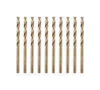 Duraherra Cobalt Drill Bits Set 3mm 10-Pieces, M35 HSS Metric Jobber Drill Bit Set with Plastic Case for Stainless Steel, Metal, Aluminium, Tile, Wood, Plastic and Iron