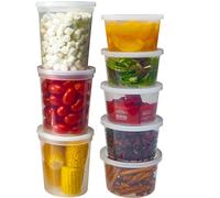 DuraHome Deli Containers with Lids for Food Storage Leakproof - 60 Sets BPA-Free Plastic Microwaveable Clear Food Storage Container Premium Quality, Freezer & Dishwasher Safe (16 oz & 32 oz - Bulk)
