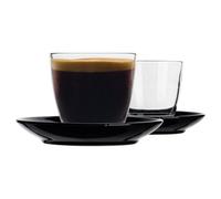 Duralex 12 Piece Gigogne Mismatched Coffee Cup & Saucer Set - 220Ml - Black