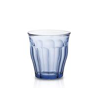 Duralex 25 cl Picardie Tumbler, Pack of 6, Marine Blue 1027BB06/6 Transparent