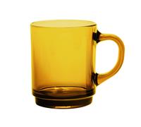 Duralex Versailles Glass Coffee Mugs - 260Ml - Amber - Pack Of 6