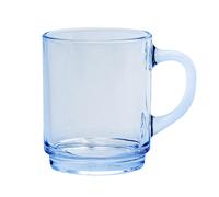 Duralex Versailles Glass Coffee Mugs - 260ml - Marine - Pack of 6
