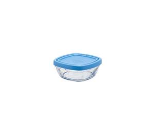 DURALEX 9019AM12 Square Cup Lily with Clear Glass Lid / Blue 9.2 cm
