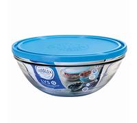 DURALEX 9068AM06 Lys Round Salad Bowl with Lid 23.2 cm Clear Glass