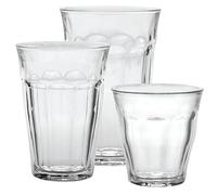 Duralex CC1/18 Made in France Picardie 18-Piece Clear Drinking Glasses & Tumbler Set: Set Includes: (6) 8-3/4 oz, (6) 12-5/8 oz, (6) 16-7/8 oz