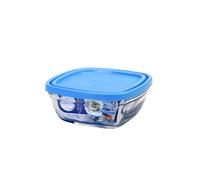 Duralex Freshbox Square Bowl with Blue Lid 14cm