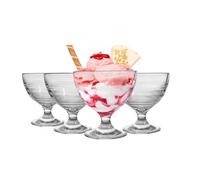 Duralex Gigogne Glass Ice Cream Bowls - 250Ml Stem Dishes For Dessert, Sundae - Pack Of 6, Clear