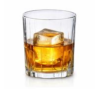 Duralex Jazz Whiskey Tumblers 21cl Set of 6 Clear Glass Drinking Glasses Strong Durable Whisky Bourbon Cups