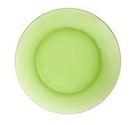 Duralex LYS Collection | Green Glass Dinner Plate 23.5 cm | Set of 6 | Heavy Duty Glass, Dishwasher Safe, Made in France