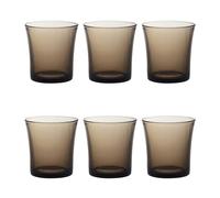Duralex Lys Créole Tumbler, Set of 6 - 210 ml, Brown, Glass, Break Resistant, Dishwasher Safe, Reusable, Recyclable, Made in France