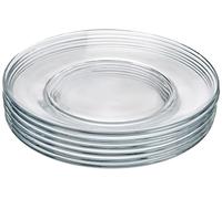 Duralex - Lys Glass Dessert Plates - Tempered, Heat Resistant - 190mm - Pack Of 6