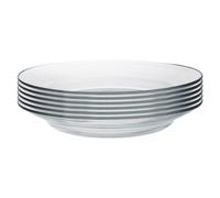 Duralex Lys Glass Soup Plates Dishes Tempered Glass 230mm (9") x6