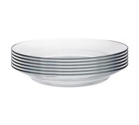 Duralex Lys Glass Soup Plates Dishes - Tempered, Heat Resistant - 230mm - Pack of 12