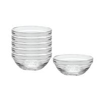 Duralex LYS Glass Stacking Bowls for Kitchen, Serving - 10.5cm (4") - Pack of 6