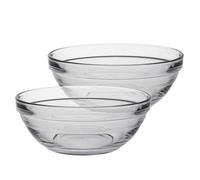 Duralex Lys Glass Stacking Bowls for Kitchen, Serving - 14cm (5.5") - Pack of 6