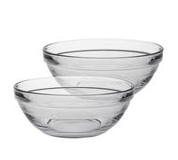 Duralex Lys Glass Stacking Bowls for Kitchen, Serving - 14cm (5.5") - Pack of 6 in Clear Duralex Clear