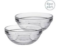 Duralex Lys Glass Stacking Bowls For Kitchen, Serving - 9Cm (3.5") - Pack Of 6