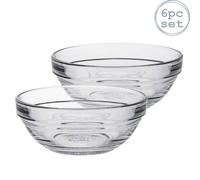 Duralex Lys Glass Stacking Bowls for Kitchen, Serving - 9cm (3.5") - Pack of 6 in Clear Duralex Clear