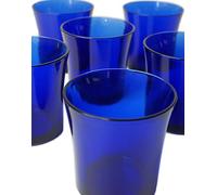 Duralex LYS Tumbler Glasses - Pack of 6 - Sapphire - 210ml - Glass Water Wine Whiskey Gin Juice Cocktail Drinking Glassware Cup Set