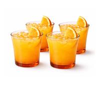 Duralex Lys Tumblers 16cl Set 4 Amber Glass Drinking Cups Small Tumblers