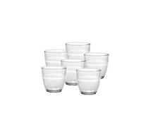 Duralex Made In France Gigogne Glass Tumbler Drinking Glasses 5.75 ounce - Set of 6 Clear