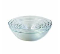 Duralex Made in France LYS Stackable 9-Piece Glass Bowl Set,Clear