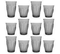 Picardie Highball Glasses & Tumblers Set - 12pc Water Juice Cocktails Duralex Grey One Size
