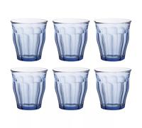 Duralex 25 cl Picardie Tumbler, Pack of 6, Marine Blue 1027BB06/6 Transparent