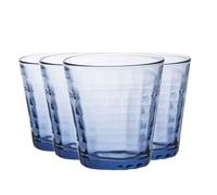 Duralex Prisme Glass Juice Water Tumblers Glasses Set Blue 220ml x8