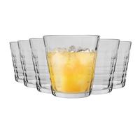 Duralex Prisme Glass Juice Water Tumblers Glasses Set Clear 275ml x6