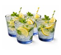 Duralex Prisme Marine Blue Tumblers 9oz/270ml - Pack of 4 Toughened Tempered Glass