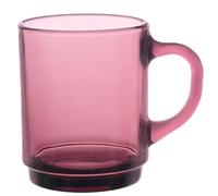 Duralex Set of 6 Stackable 26cl Tempered Glass Cups, Sturdy Kitchen Cup for Coffee Tea Breakfast, Daily Use, Pack of Glass Cups Assorted Colours Collection Versailles