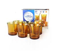 Duralex Vermeil DX2000 Amber Tinted Tempered Glass Tumbler, 7.5oz / 210ml - Pack of 6