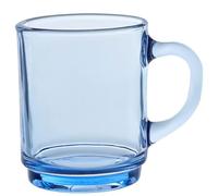 Duralex Versailes Glass Coffee Mug 260ml Tempered Glass Pack of 6 (Marine),(4020BR06)