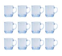 12x Duralex Marine 260ml Versailles Glass Coffee Mugs Cappuccino Tea Cup Mug
