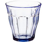 Duralex 25 cl Picardie Tumbler, Pack of 6, Marine Blue 1027BB06/6 Transparent