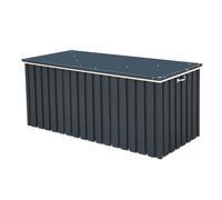 Duramax DH 1.7 Metal Cushion Box (770 L) with Hydraulic Gas Cylinder & Padlock Eye, Outdoor Deck Box and Garden Furniture Organizer, Anthracite &