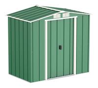 Duramax ECO 6 x 4 (2.47 m2) Metal Garden Storage Shed, Hot-Dipped Galvanized Metal Garden Shed, Tool Storage Shed, Strong Reinforced Roof Structure,