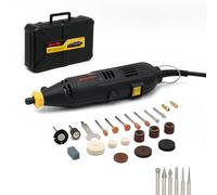 DURAMAX Rotary Tool Kit, 40 Pieces, Variable Speed 8000-30000 RPM, 120V, with 6-PCS Diamond Point Set, Carry Case