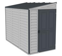 Duramax SideMate PLUS 4 x 8 (2.95 m2) Plastic Garden Shed with Metal Foundation Kit, Reversible Door, Strong Metal Roof Structure, Maintenance-Free