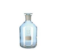 DURAN 21 165 17 Reagent Bottle, Narrow Neck Standard Ground Joint, with Ground Glass Flat-Head Stopper, 50 ml Capacity, 42 mm Diameter, 80 mm Height (Pack of 10)