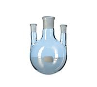DURAN 24 185 44 Triple-Neck, Round Bottom Flask with Standard Ground Joint, Parallel Side Necks, 500 ml Capacity