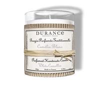 DURANCE White Camellia Perfumed Handmade Candle 180g - Luxury Scented Candle with Glass Jar - 40hrs Long Burning Candle - Home Fragrance Aromatherapy Candle