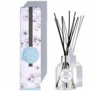 Durance Scented Reed Diffuser 225ml - Cotton Musk Fragrance - Scented Bouquet Glass Bottle & 8 Rattan Sticks - Aromatherapy Air Freshener - Room Fragrance