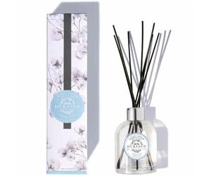Durance Scented Reed Diffuser 225ml - Cotton Musk Fragrance - Scented Bouquet Glass Bottle & 8 Rattan Sticks - Aromatherapy Air Freshener - Room Fragrance