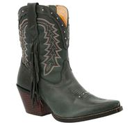 Durango Crush Bootie Leather Women's Saddle Brown/Denim Blue Boots UK 5